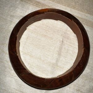 Brown Wooden Bangle Bracelet